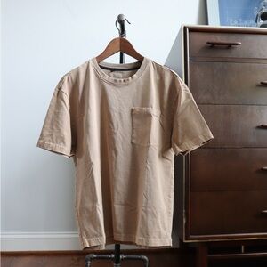 Men's Beige Sportswear T-Shirt